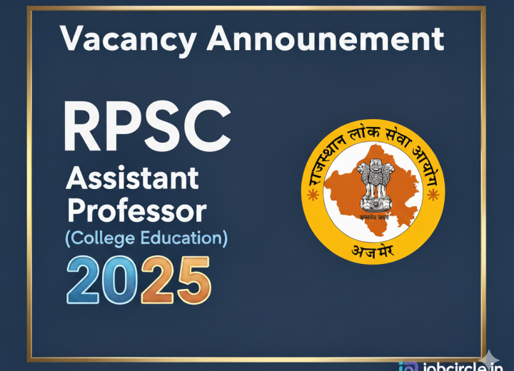 RPSC Assistant Professor vacancy 2025 RPSC Assistant Professor vacancy 2025