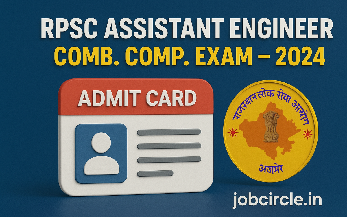 RPSC ADMITCARD FOR ASSISTANT ENGINEER COMB. COMP. EXAM 2024